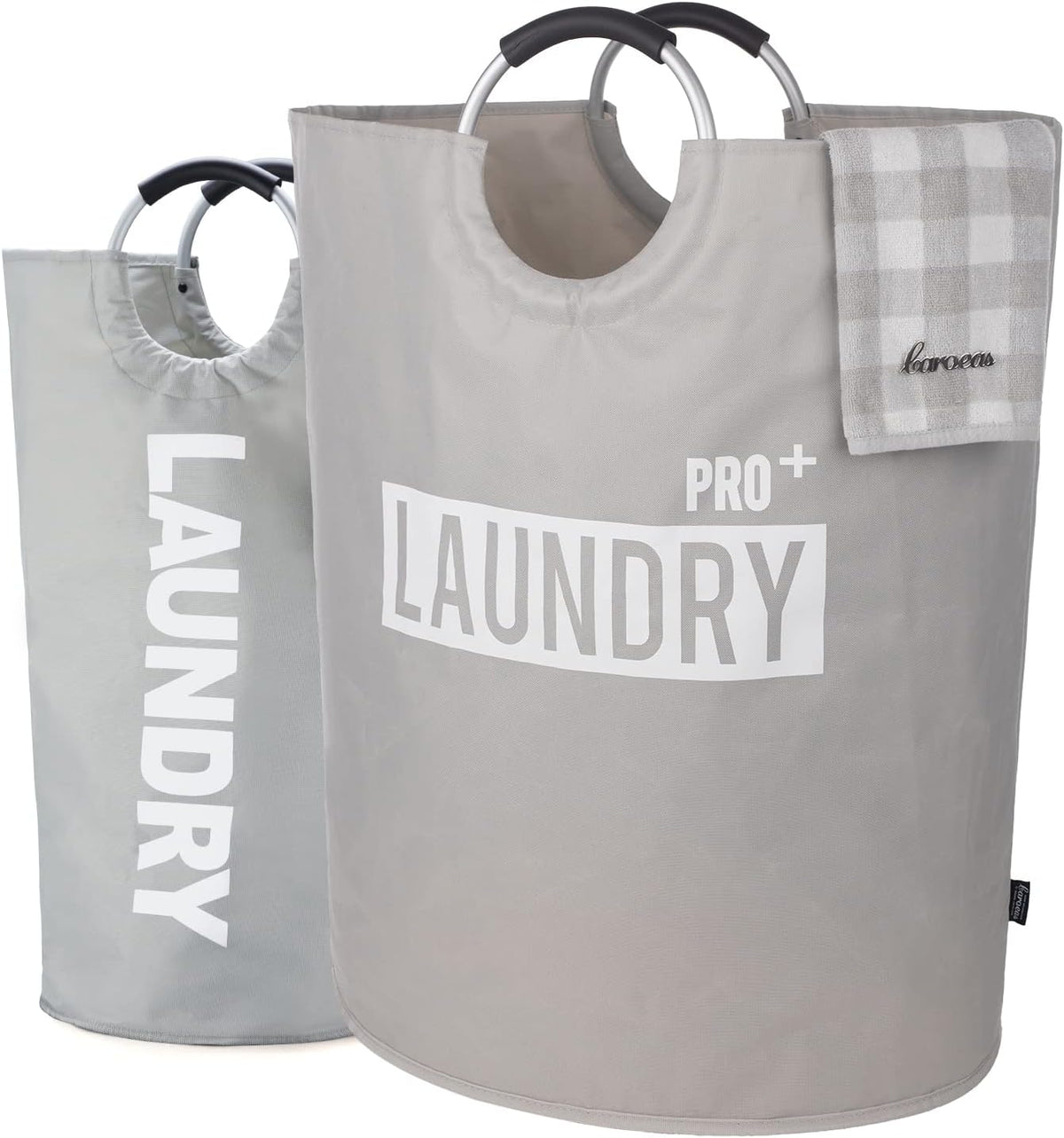 90L Light Laundry Basket (13 Colors), Waterproof Laundry Hamper, Laundry Bag with Padded Handles, Clothes Hamper, Collapsible Laundry Basket Easy Storage
