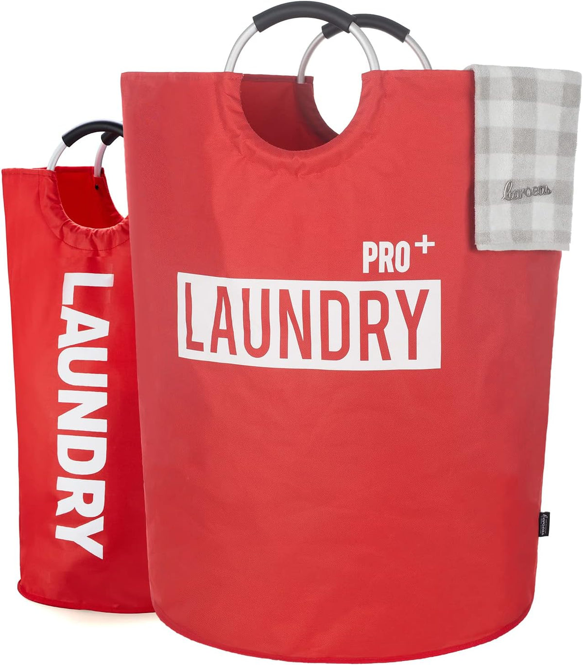 90L Light Laundry Basket (13 Colors), Waterproof Laundry Hamper, Laundry Bag with Padded Handles, Clothes Hamper, Collapsible Laundry Basket Easy Storage
