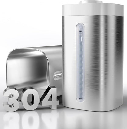 Stainless Steel Humidifier, Easy to Clean, Dishwasher Safe, Cool Mist Humidifiers for Bedroom