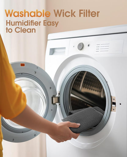 Stainless Steel Humidifier, Easy to Clean, Dishwasher Safe, Cool Mist Humidifiers for Bedroom