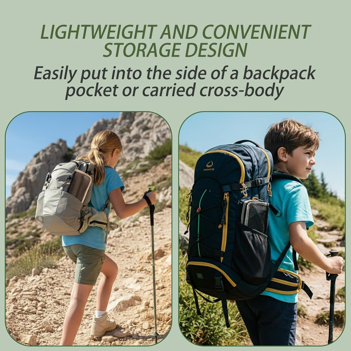 Foldable Backpack Stool, Portable Stool & Pocket Chair for Camping Hiking, 220LBS Capacity Ultralight Collapsible Seat, Quick Setup for Fishing Travel Outdoor Activities(Black)