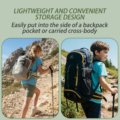 Foldable Backpack Stool, Portable Stool & Pocket Chair for Camping Hiking, 220LBS Capacity Ultralight Collapsible Seat, Quick Setup for Fishing Travel Outdoor Activities(Black)