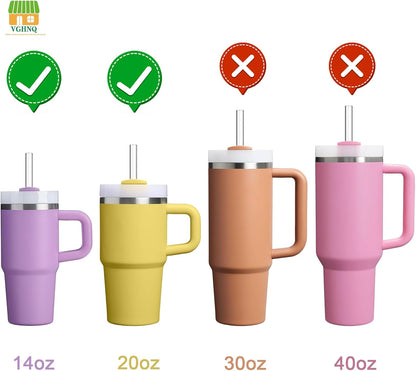 Replacement Straws for Stanley 30oz Tumbler, 10.4 Inch, 6-Pack | STANLEY Straw BPA-Free Reusable Clear Hard Straws with Brush - Dishwasher Safe No Plastic Taste for Home Office Travel Gym
