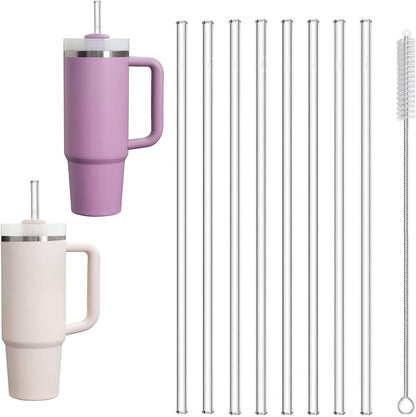Replacement Straws for Stanley 30oz Tumbler, 10.4 Inch, 6-Pack | STANLEY Straw BPA-Free Reusable Clear Hard Straws with Brush - Dishwasher Safe No Plastic Taste for Home Office Travel Gym