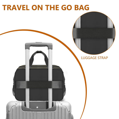 Breastmilk Cooler Travel Bag with Ice Pack, Insulated Bottle Bags with Luggage Strap, Compatible with Hands-Free Wearable Breast Pumps & Accessories, Portable Breast Pump Carrying Case for Working Mom