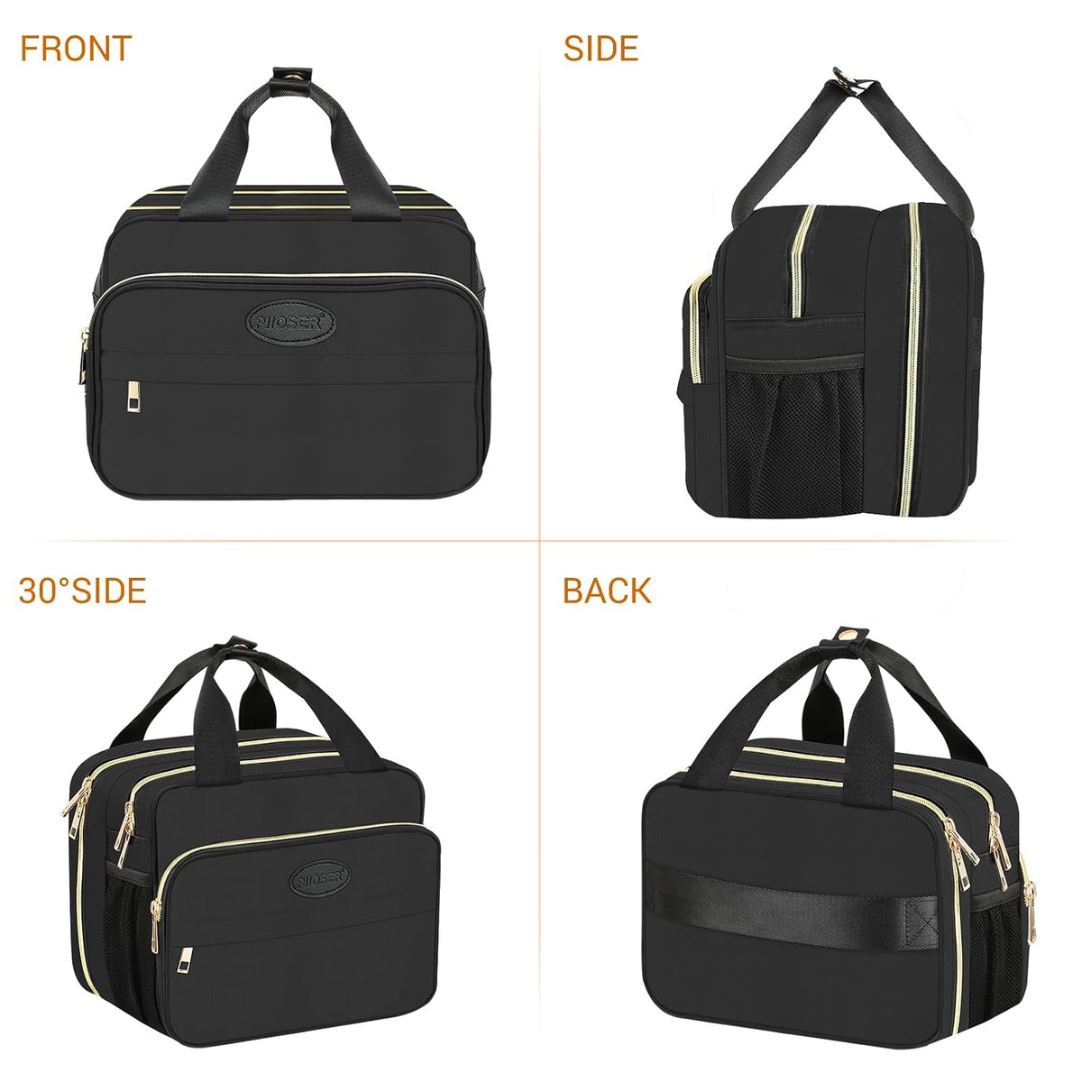 Breastmilk Cooler Travel Bag with Ice Pack, Insulated Bottle Bags with Luggage Strap, Compatible with Hands-Free Wearable Breast Pumps & Accessories, Portable Breast Pump Carrying Case for Working Mom