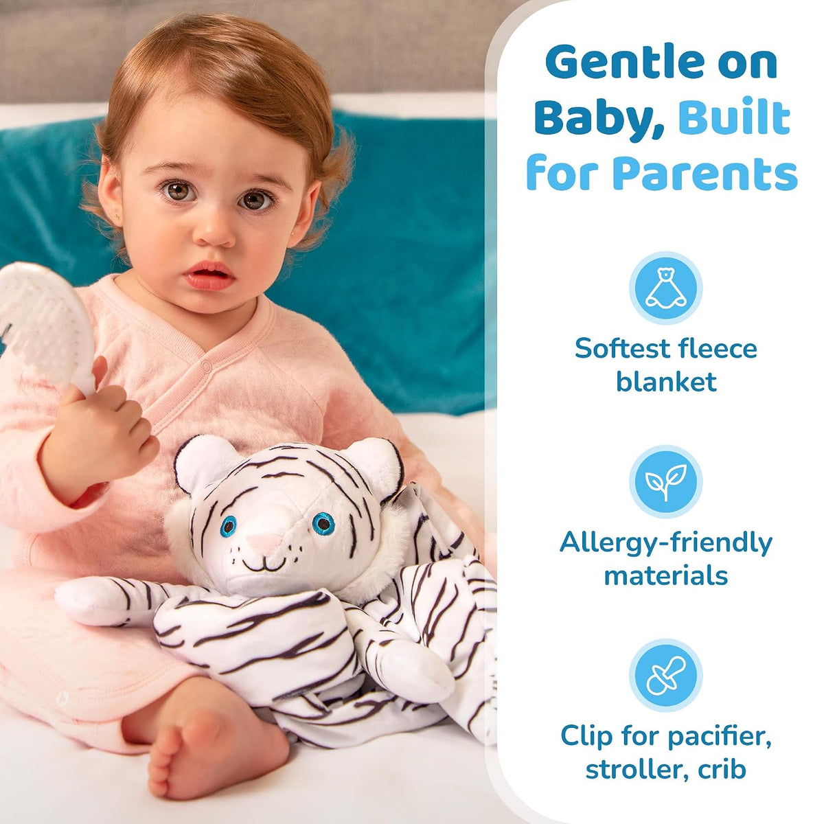 Love By Emi White Noise, Lullaby Stuffed Animal Lovey - Gift Essentials