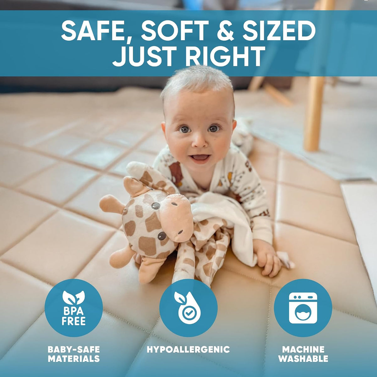 Love By Emi White Noise, Lullaby Stuffed Animal Lovey - Gift Essentials