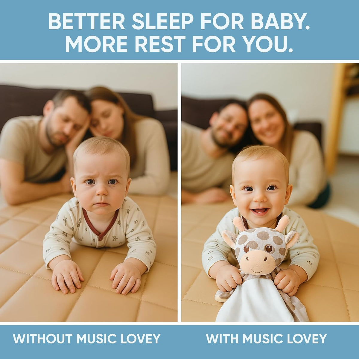 Love By Emi White Noise, Lullaby Stuffed Animal Lovey - Gift Essentials