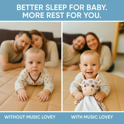 Love By Emi White Noise, Lullaby Stuffed Animal Lovey - Gift Essentials