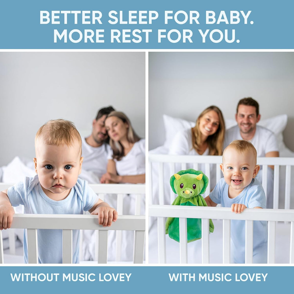 Love By Emi White Noise, Lullaby Stuffed Animal Lovey - Gift Essentials