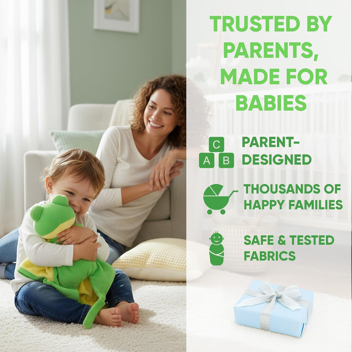 Love By Emi White Noise, Lullaby Stuffed Animal Lovey - Gift Essentials
