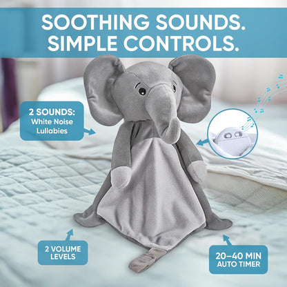 Love By Emi White Noise, Lullaby Stuffed Animal Lovey - Gift Essentials