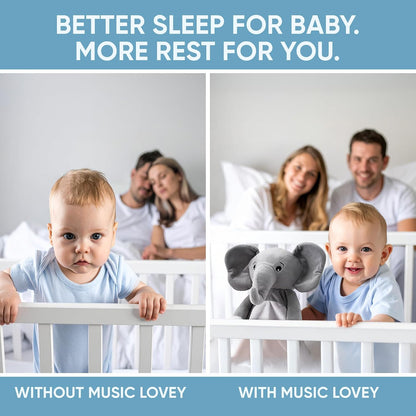 Love By Emi White Noise, Lullaby Stuffed Animal Lovey - Gift Essentials