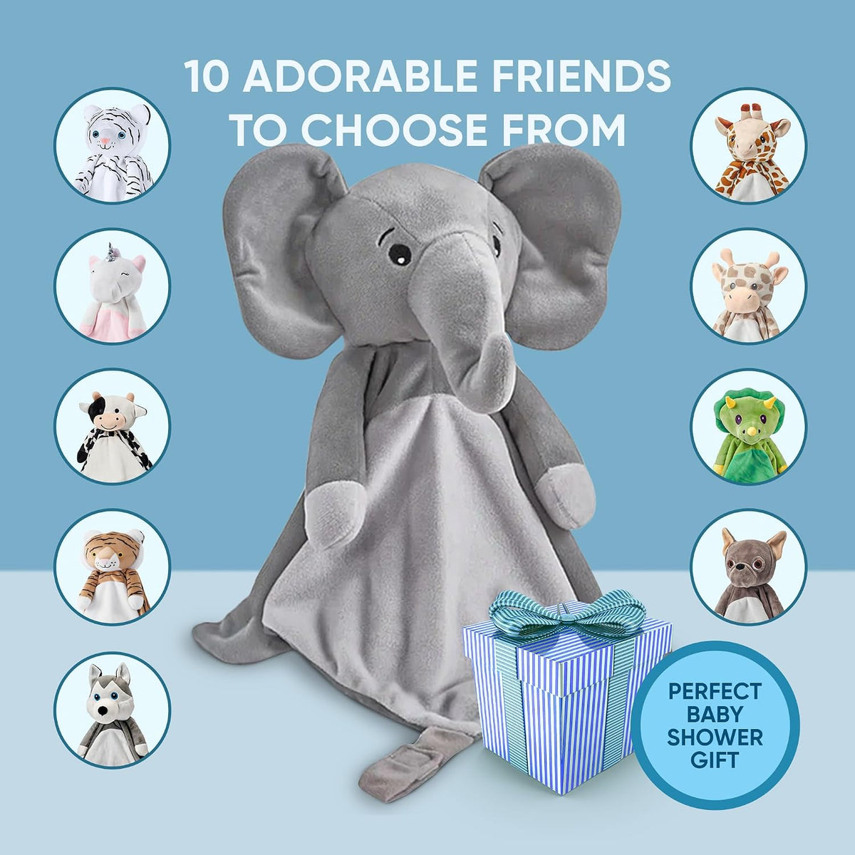 Love By Emi White Noise, Lullaby Stuffed Animal Lovey - Gift Essentials