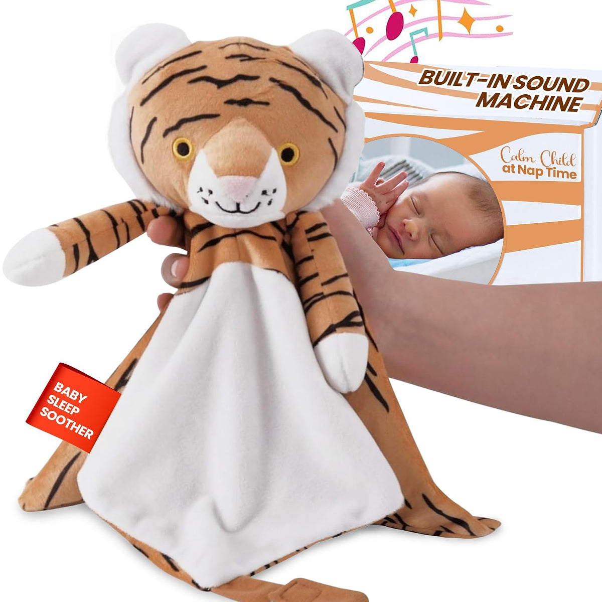 Love By Emi White Noise, Lullaby Stuffed Animal Lovey - Gift Essentials
