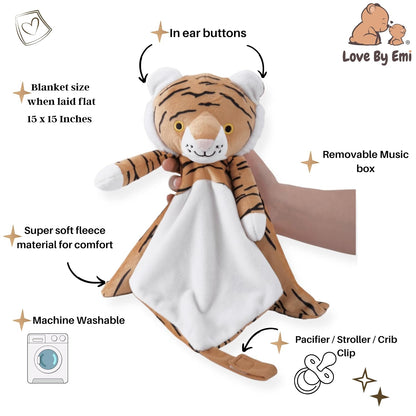 Love By Emi White Noise, Lullaby Stuffed Animal Lovey - Gift Essentials