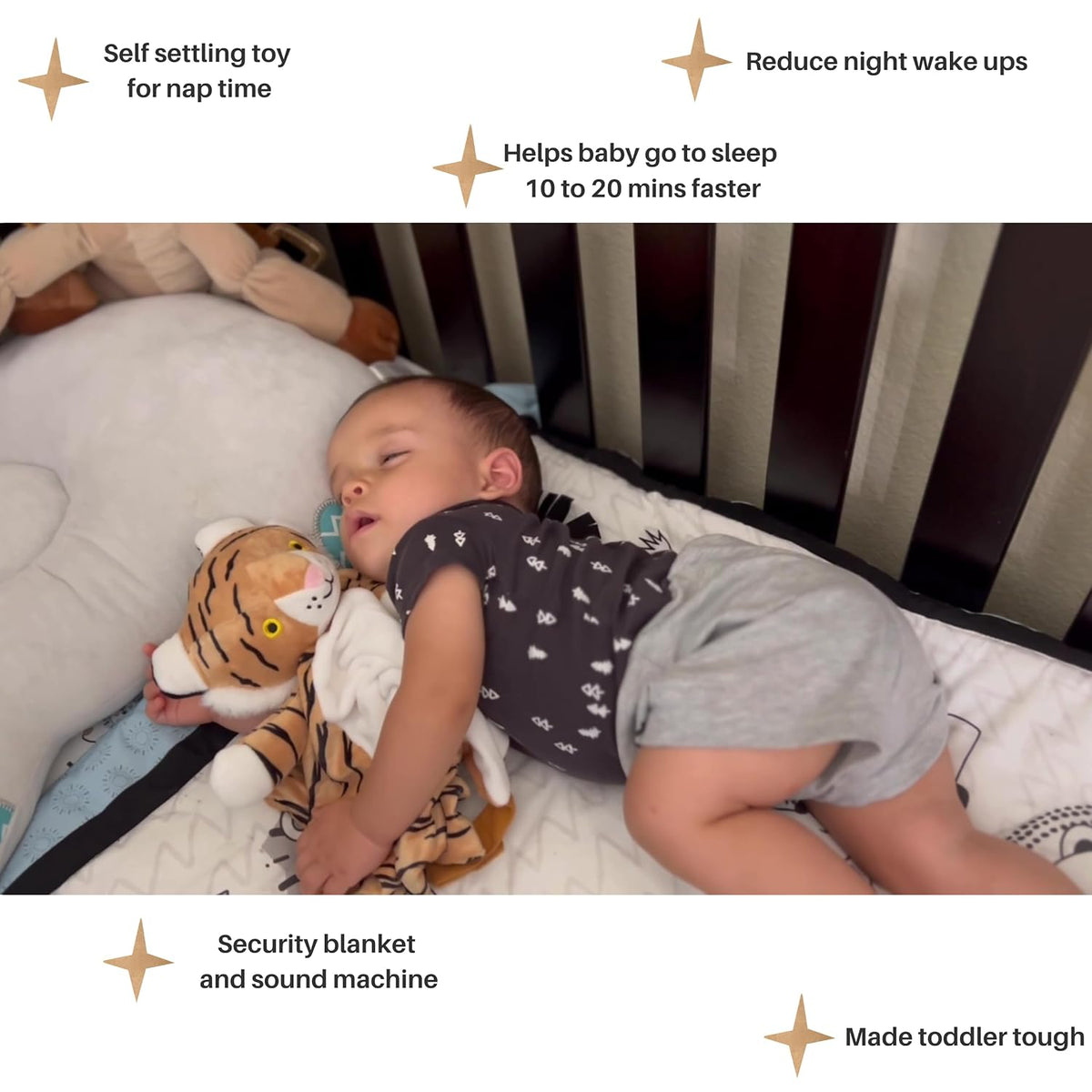 Love By Emi White Noise, Lullaby Stuffed Animal Lovey - Gift Essentials