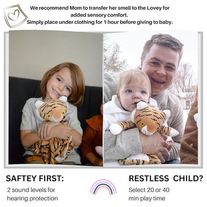Love By Emi White Noise, Lullaby Stuffed Animal Lovey - Gift Essentials