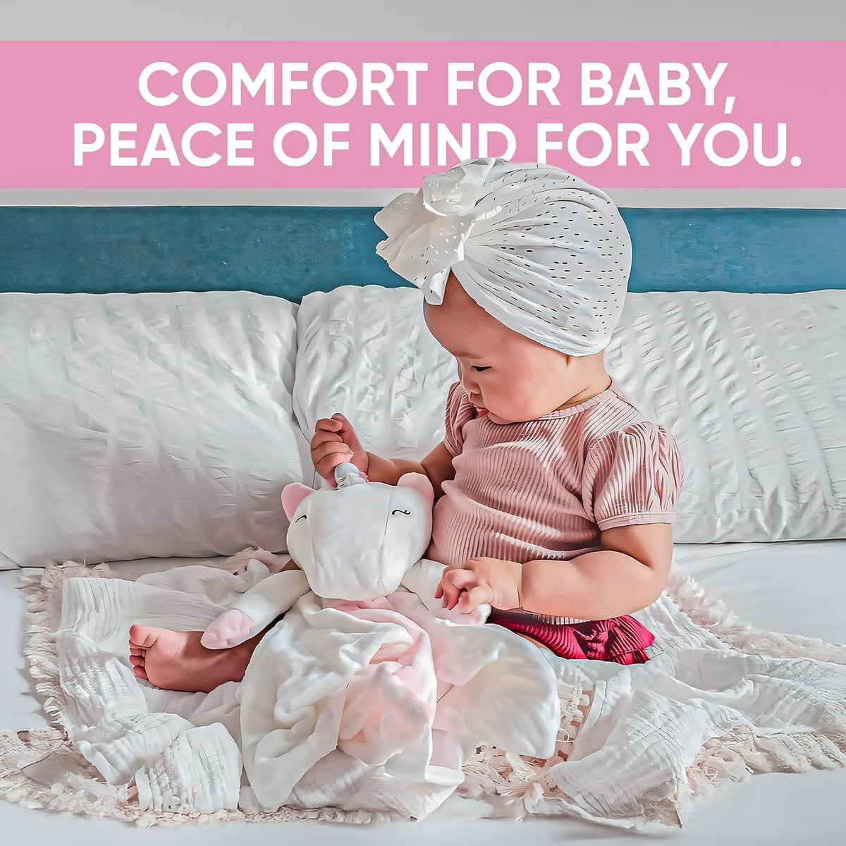 Love By Emi White Noise, Lullaby Stuffed Animal Lovey - Gift Essentials
