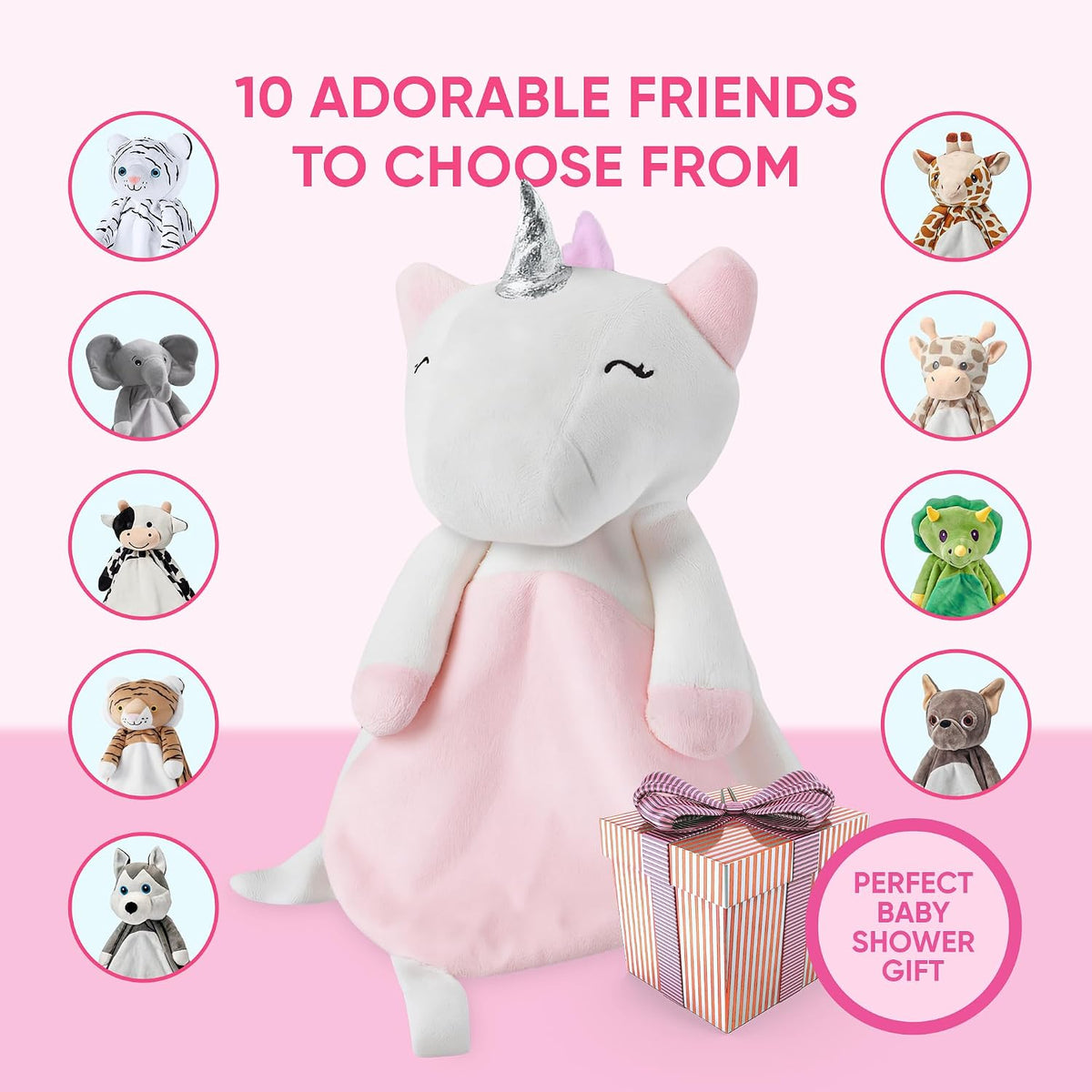 Love By Emi White Noise, Lullaby Stuffed Animal Lovey - Gift Essentials