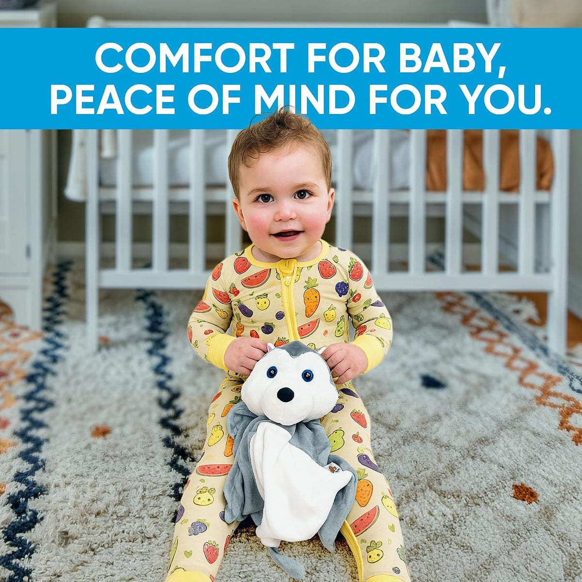 Love By Emi White Noise, Lullaby Stuffed Animal Lovey - Gift Essentials