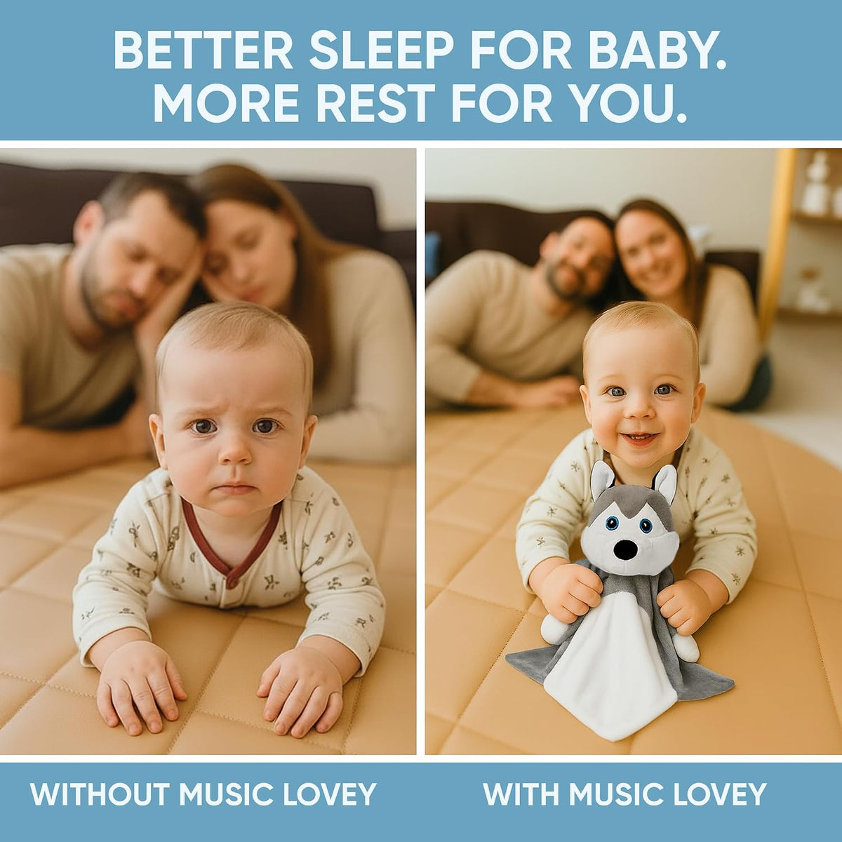 Love By Emi White Noise, Lullaby Stuffed Animal Lovey - Gift Essentials
