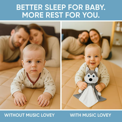Love By Emi White Noise, Lullaby Stuffed Animal Lovey - Gift Essentials
