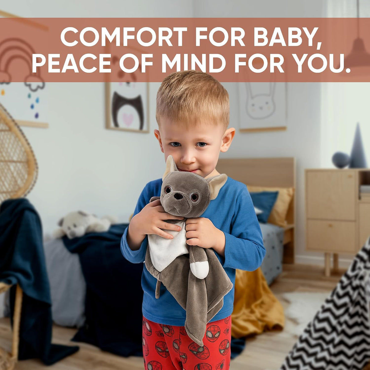 Love By Emi White Noise, Lullaby Stuffed Animal Lovey - Gift Essentials