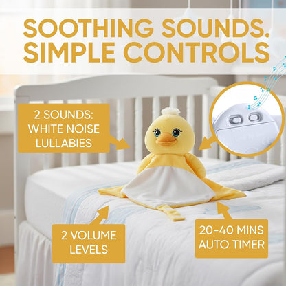 Love By Emi White Noise, Lullaby Stuffed Animal Lovey - Gift Essentials