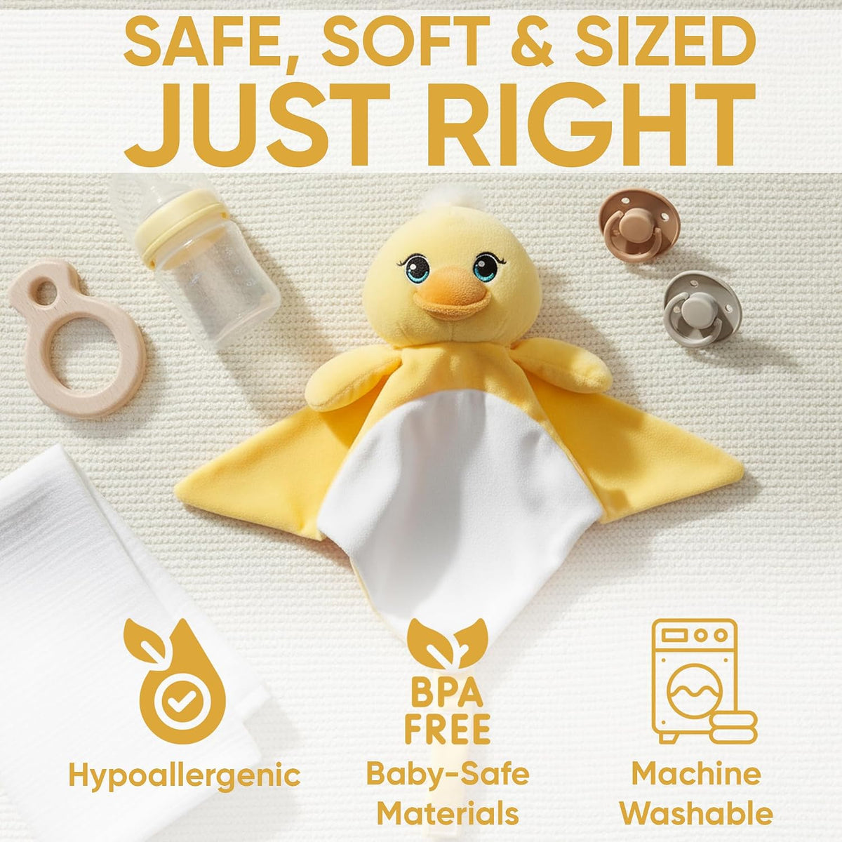 Love By Emi White Noise, Lullaby Stuffed Animal Lovey - Gift Essentials