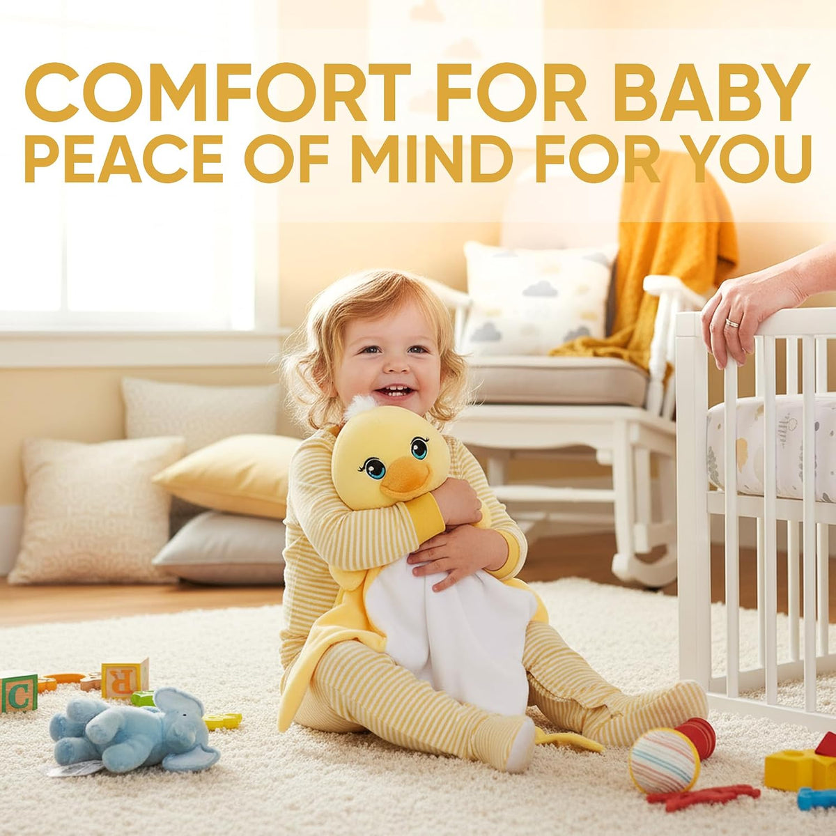 Love By Emi White Noise, Lullaby Stuffed Animal Lovey - Gift Essentials