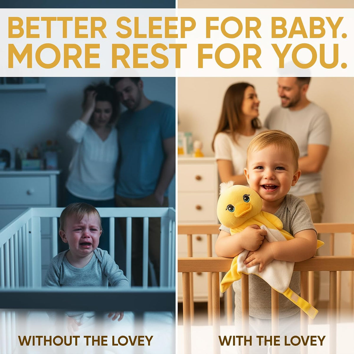 Love By Emi White Noise, Lullaby Stuffed Animal Lovey - Gift Essentials