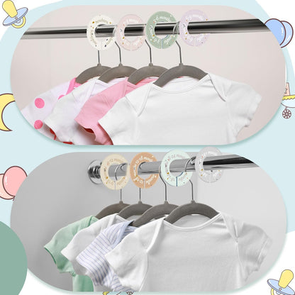 8 Pcs Infant Closet Dividers Nursery,Modern,Cool Colors