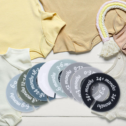 8 Pcs Infant Closet Dividers Nursery,Modern,Cool Colors