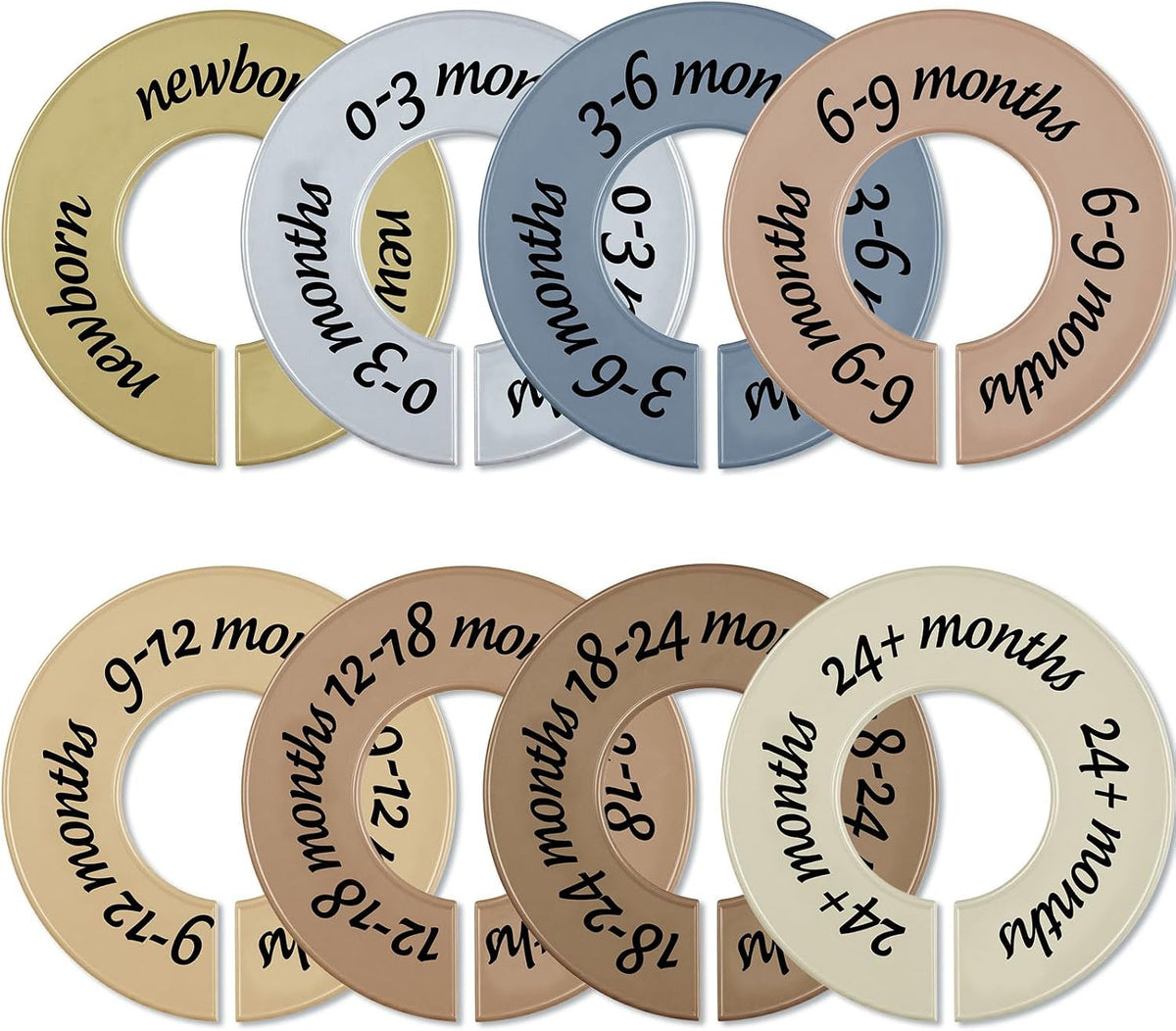 8 Pcs Infant Closet Dividers Nursery,Modern,Cool Colors