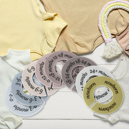8 Pcs Infant Closet Dividers Nursery,Modern,Cool Colors
