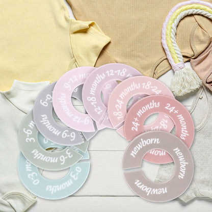 8 Pcs Infant Closet Dividers Nursery,Modern,Cool Colors