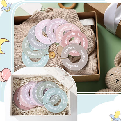 8 Pcs Infant Closet Dividers Nursery,Modern,Cool Colors