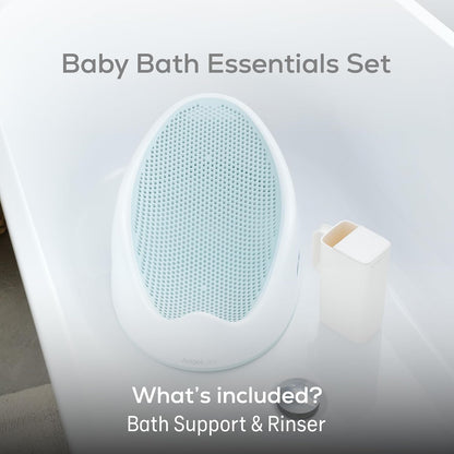 Soft-Touch Baby Bath Support & Rinser Bundle, Aqua