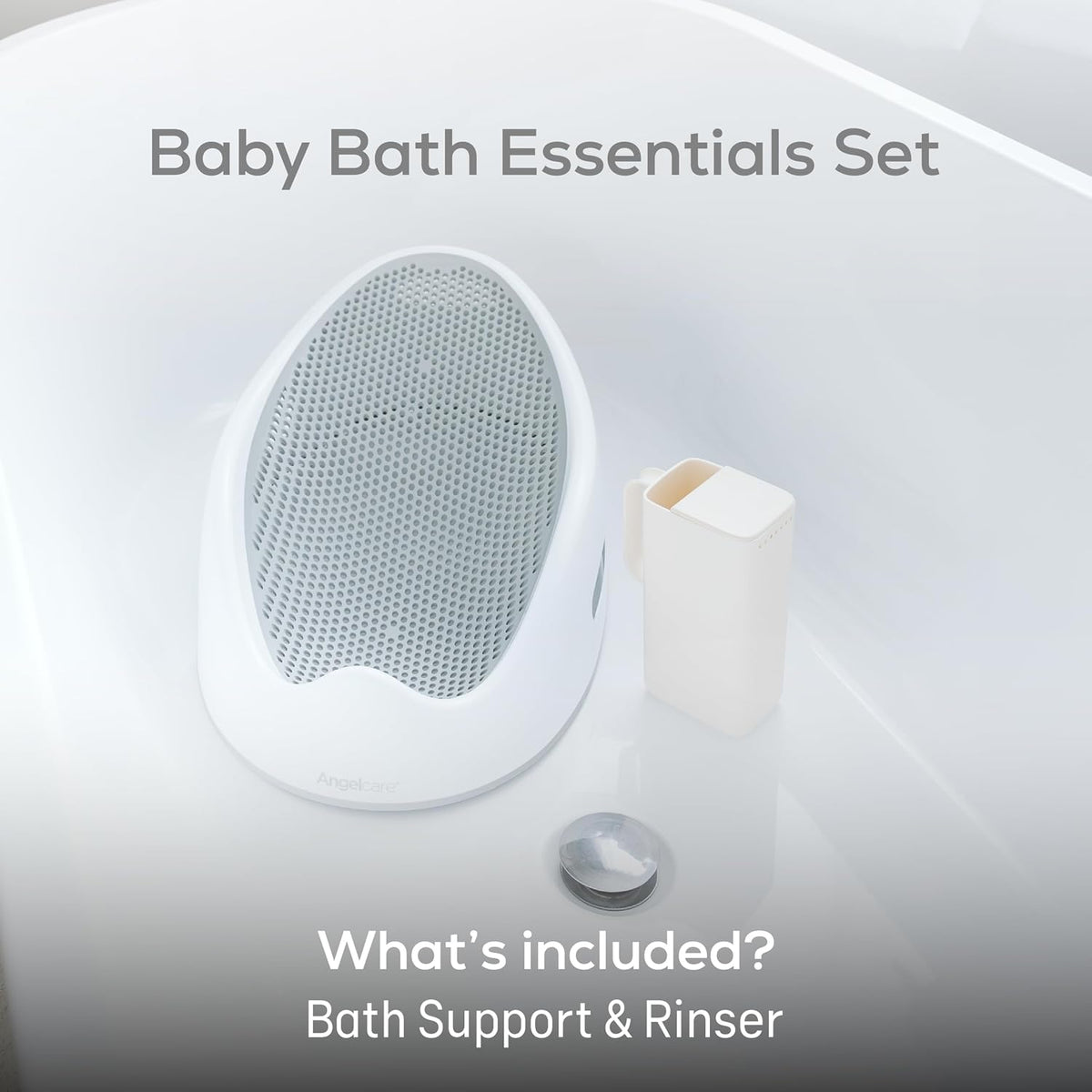 Soft-Touch Baby Bath Support & Rinser Bundle, Aqua