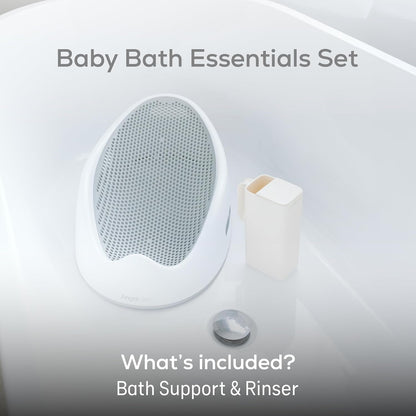 Soft-Touch Baby Bath Support & Rinser Bundle, Aqua