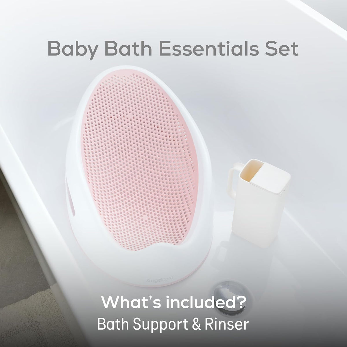 Soft-Touch Baby Bath Support & Rinser Bundle, Aqua