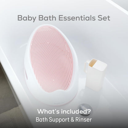 Soft-Touch Baby Bath Support & Rinser Bundle, Aqua