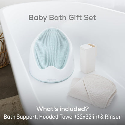Soft-Touch Baby Bath Support & Rinser Bundle, Aqua