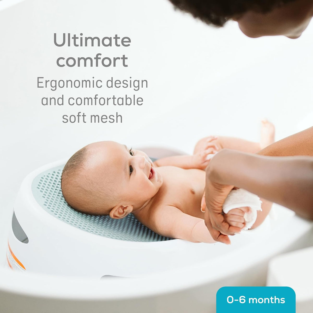 Soft-Touch Baby Bath Support & Rinser Bundle, Aqua