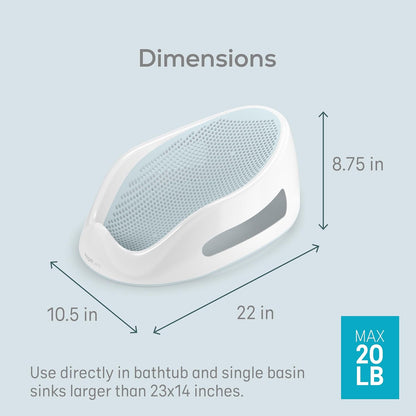 Soft-Touch Baby Bath Support & Rinser Bundle, Aqua