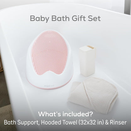 Soft-Touch Baby Bath Support & Rinser Bundle, Aqua