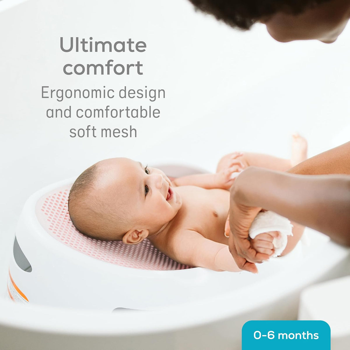 Soft-Touch Baby Bath Support & Rinser Bundle, Aqua