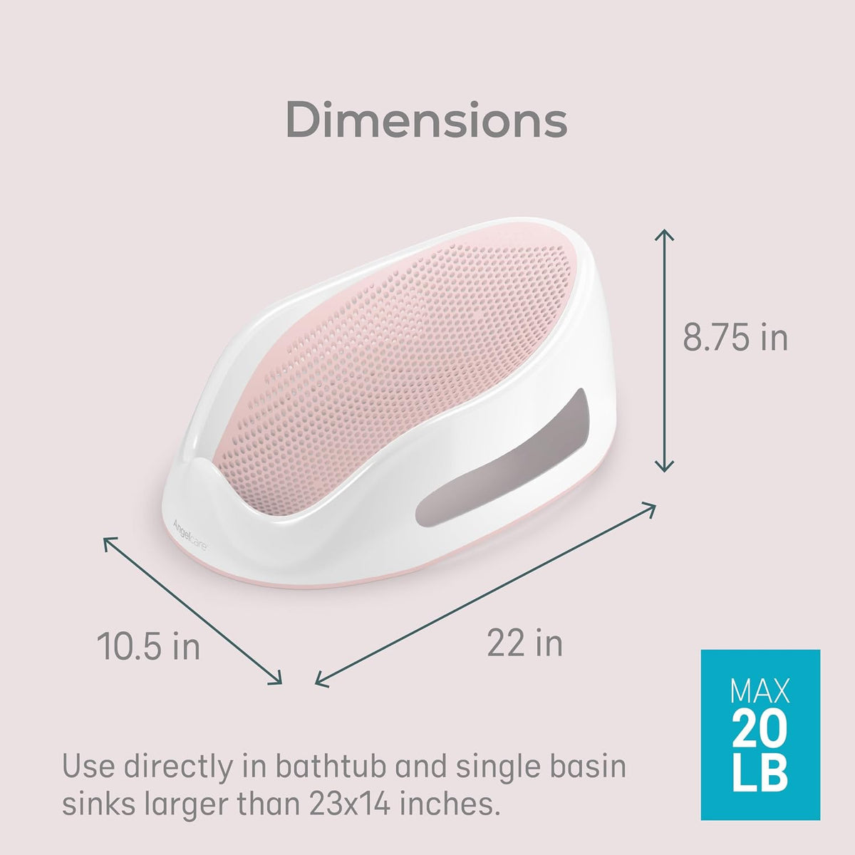 Soft-Touch Baby Bath Support & Rinser Bundle, Aqua